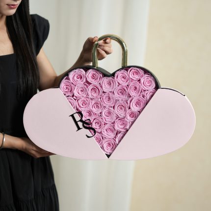 31 Pcs Real Eternal Roses in Heart-Shaped Lock Box - Everlasting Preserved Roses Last 2-5 Years, Luxury Valentine's/Mother's Day/Birthday Gift, Home Decor Keepsake